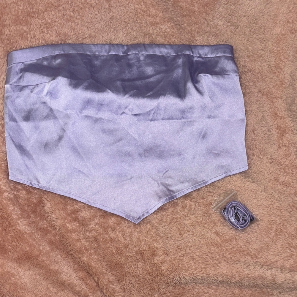 Hollister Satin Bandeau Tube Top - Lavender